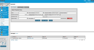 EncounterWorks Payment information