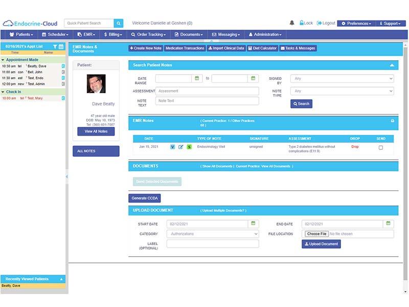 Endocrine-Cloud EMR notes