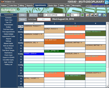 eTHOMAS Booking calendar