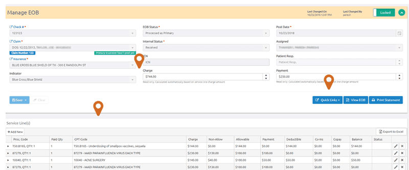 Euclid RCM Manage EOB