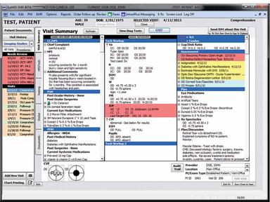 EyeMD EMR Software Patient Summary