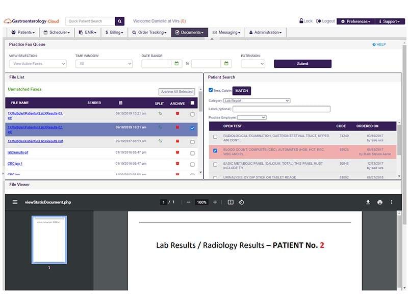 Gastroenterology-Cloud EHR Results