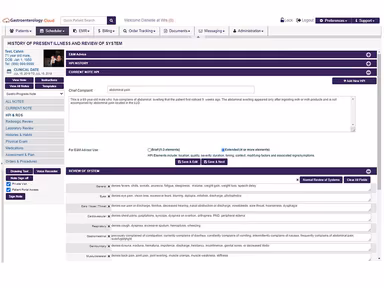 Gastroenterology-Cloud HPI