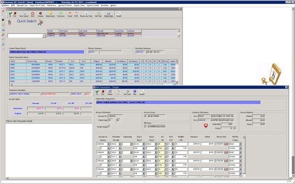 Harmony enotes EMR Bulk -billing review transactions