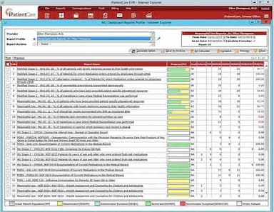 iPatientCare EHR Dashboard