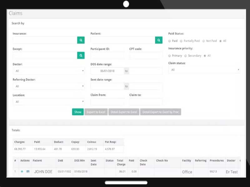 iSmart EHR Claims Management