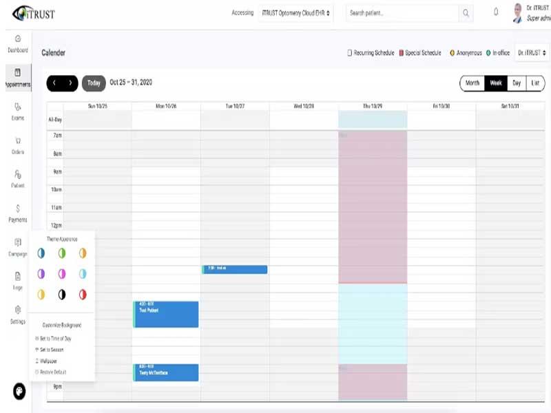 iTRUST Calendar