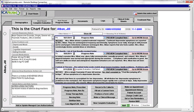 ICANotes EHR Chart Faces