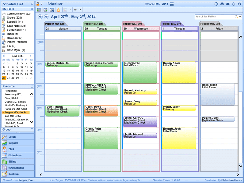 iSALUS EMR Scheduler