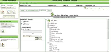 meMR Software Patient Overview