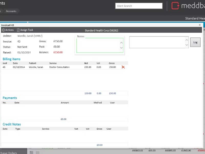 Med+Dbase Software Receipts
