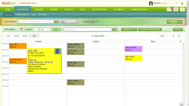 MedGre EHR Scheduler