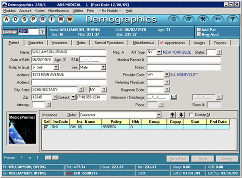 MedicsPremier EMR Software by Advanced Data Systems