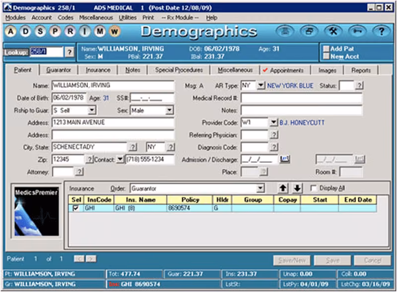 MedicsPremier EMR Software by Advanced Data Systems