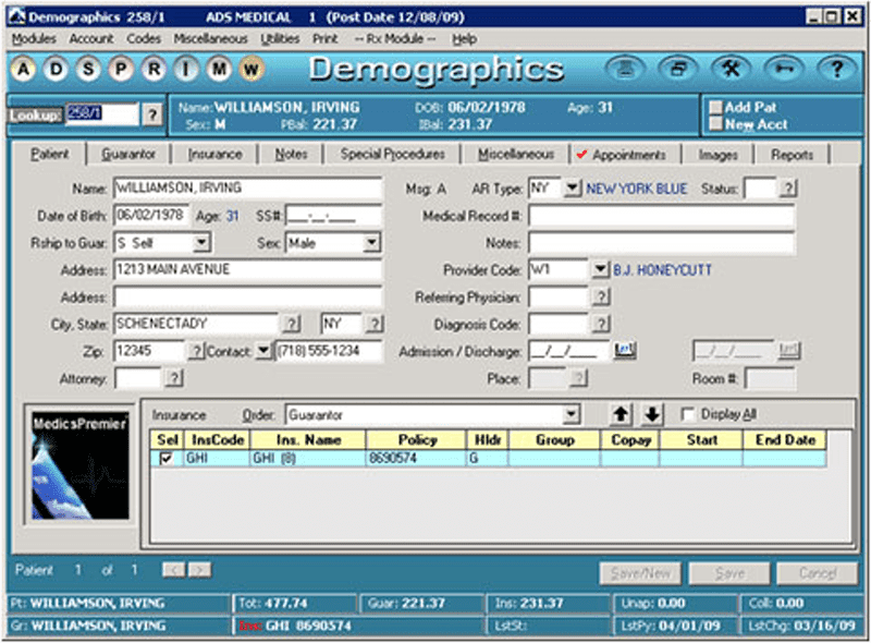 MedicsPremier EMR Software by Advanced Data Systems