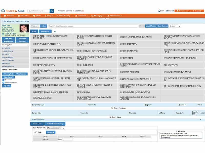 Neurology-Cloud EHR - Orders