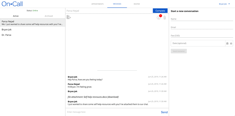 OnCall Instant messaging