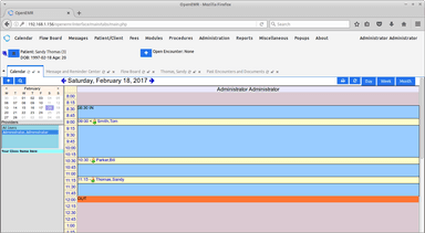 OpenEMR Calendar
