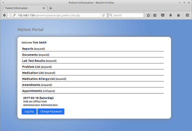 OpenEMR Patient portal