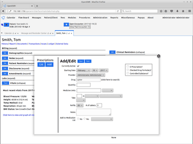 OpenEMR Prescription