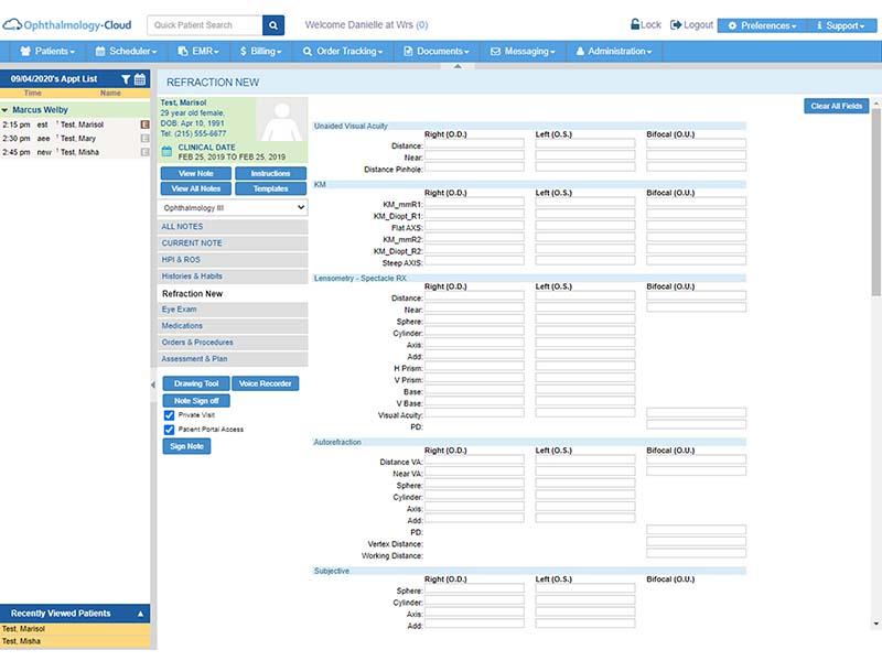 Ophthalmology-Cloud EHR Software