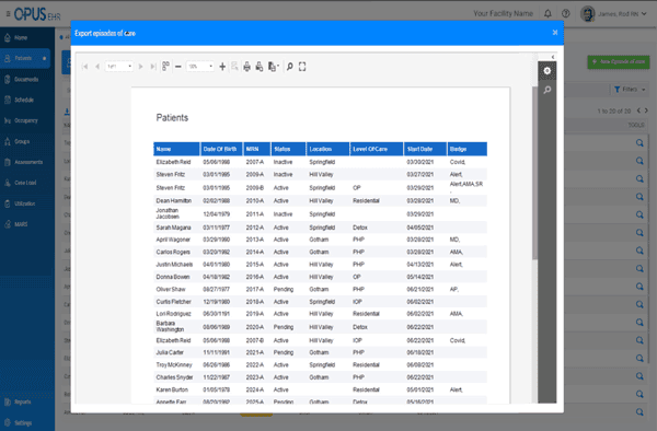 OPUS EHR Software
