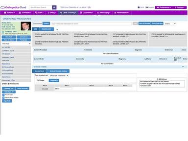 Orthopedics Cloud Orders procedures