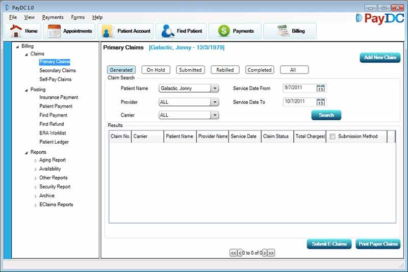 PayDC Chiropractic Software