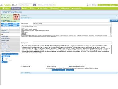 Pediatrics Cloud HPI