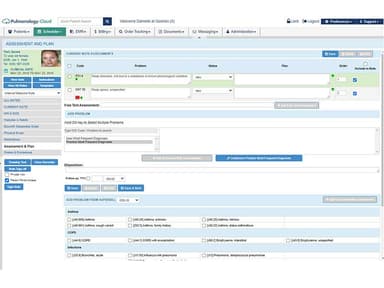 Pulmonology Cloud - Assessment Plan