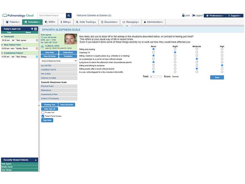 Pulmonology Cloud - Epworth Sleepiness Scale