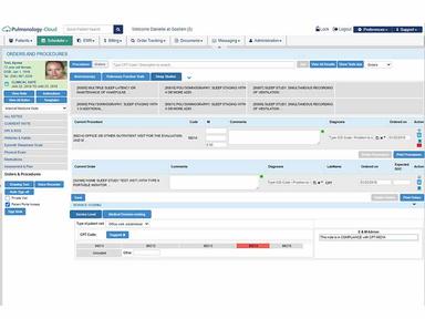 Pulmonology Cloud - Order and Procedures