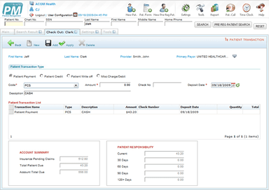 RAPID EHR - Check Out Payment