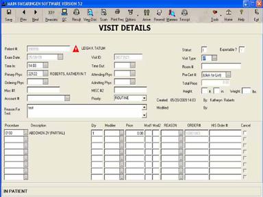 Visit Details Screen