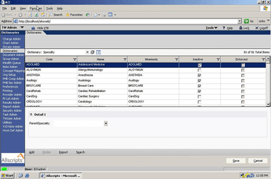 TouchWorks Patient status