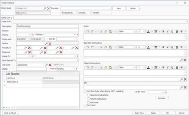 UnifiMD Order entry