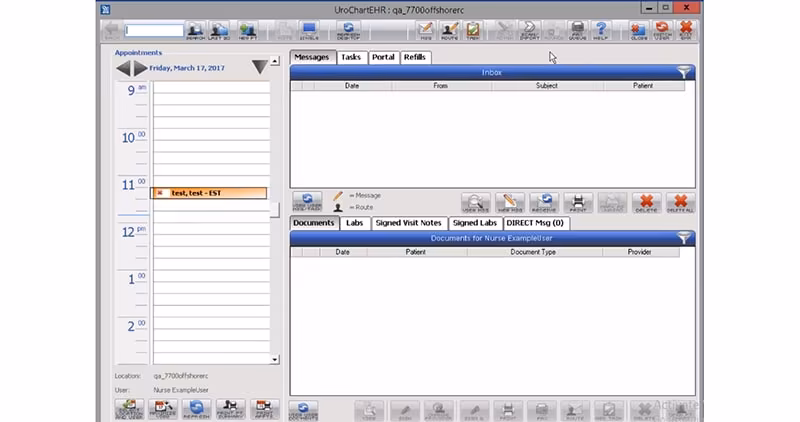 UroChart Messages