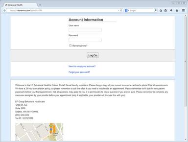 Valant EHR Patient portal