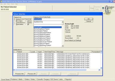 VistA Patient selection