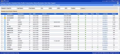 WEBeDoctor Patient Database