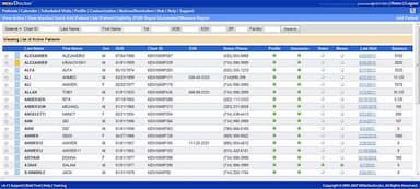 WEBeDoctor Patient database