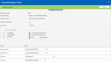 Welligent EHR Report scheduler