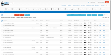 Asset Panda Assets List
