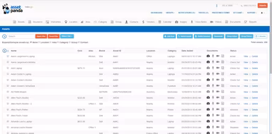 Asset Panda Assets List