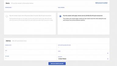 Bill.com Adding Vendors