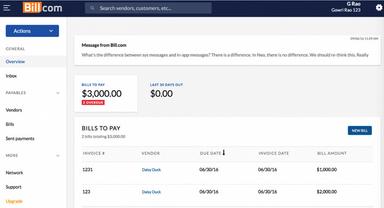 Bill.com Dashboard