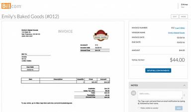 Bill.com Sample Invoice