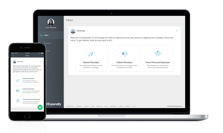 Expensify Mobile and Desktop View