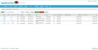 Nexonia Expenses Approvals