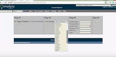 Simplicity Collect File mapping